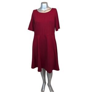 NWT Lands' End Dress, Red, Short-Sleeve, sz XL/18